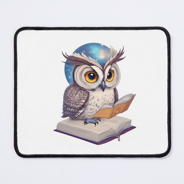 Item preview, Galaxy Owl Reading a Book designed and sold by BabiesNanimals.