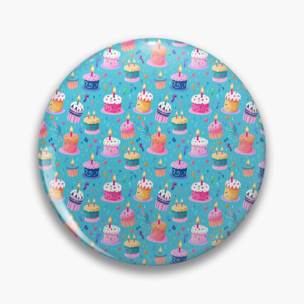 Item preview, Colorful birthday cakes as if painted with acrylic paints designed and sold by PadedoDesigns.