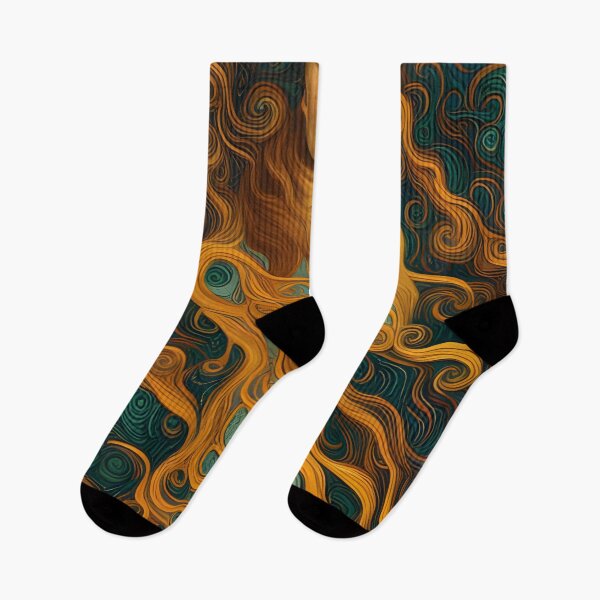 Item preview, Artistic Symphony: Wavy Redhead by Klimt and van Gogh designed and sold by stine1.
