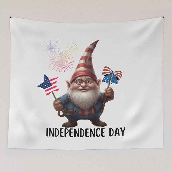 Item preview, Independence Day Gnome designed and sold by MTJ-Mushrooms.