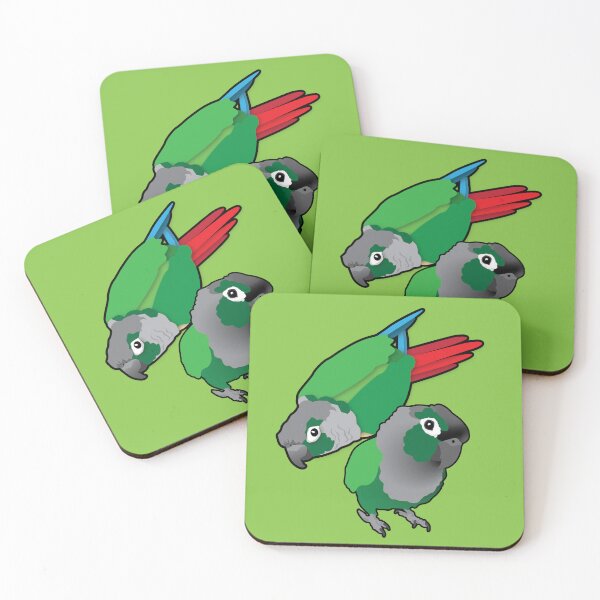 Item preview, Two mischievous Green Cheek Conure Parrots designed and sold by StuffInBetween.