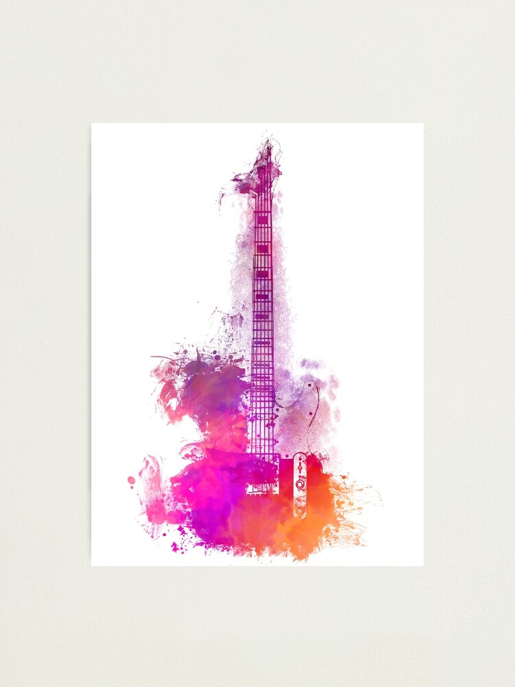 Alternate view of Purple Acoustic guitar Photographic Print