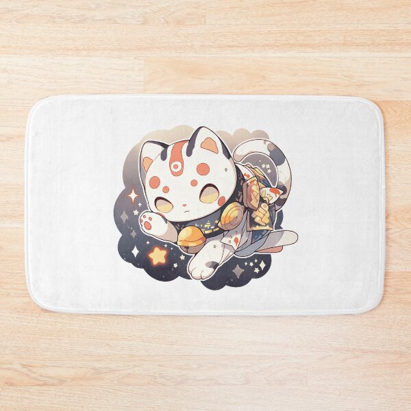 Item preview, Cute Kawaii Starry Sky Manekineko Cat designed and sold by CozyKawaiiArt.