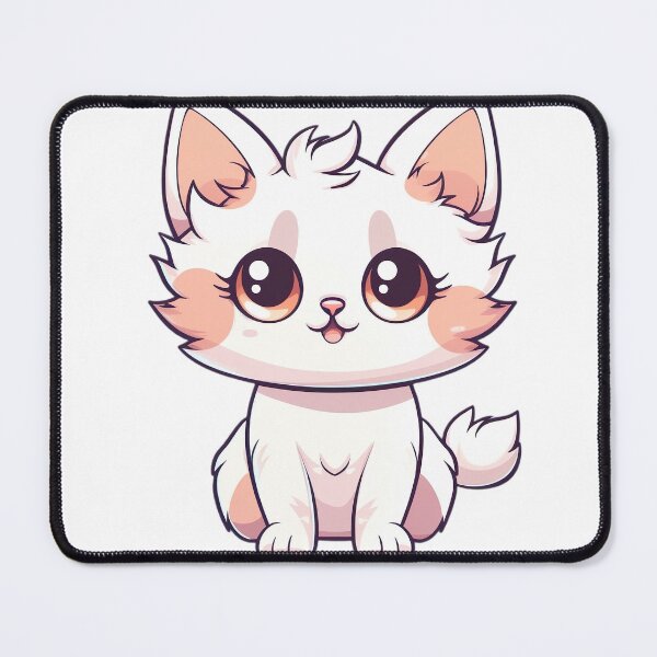 Item preview, Too Cute White Cat - Feline Perfection in Snow Version designed and sold by Neuronexia.