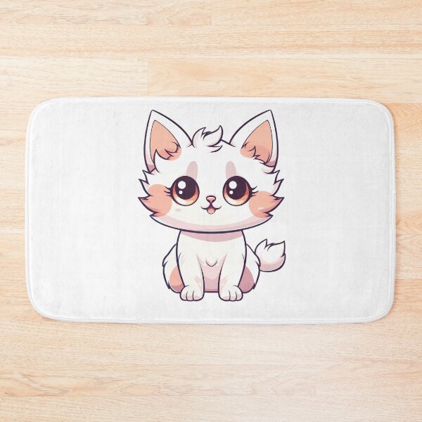 Item preview, Too Cute White Cat - Feline Perfection in Snow Version designed and sold by Neuronexia.