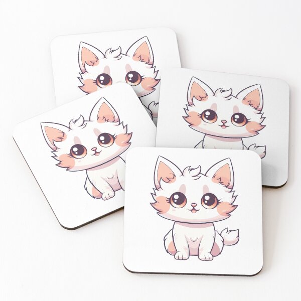 Item preview, Too Cute White Cat - Feline Perfection in Snow Version designed and sold by Neuronexia.