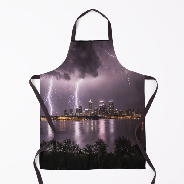 Item preview, Luminous Thunderstruck Electric Cityscape Night Photography Power of Nature designed and sold by DigiNook.