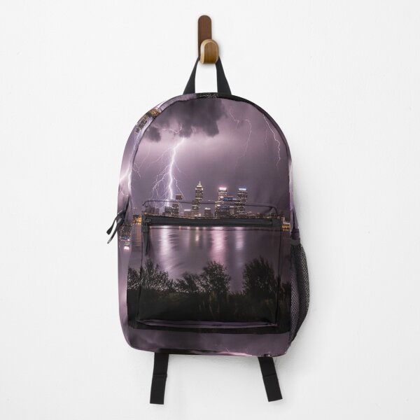Item preview, Luminous Thunderstruck Electric Cityscape Night Photography Power of Nature designed and sold by DigiNook.
