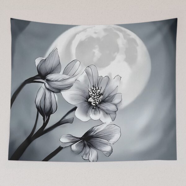 Item preview, Shadows Embrace the Moonlit Blooms designed and sold by RicsArtistry.