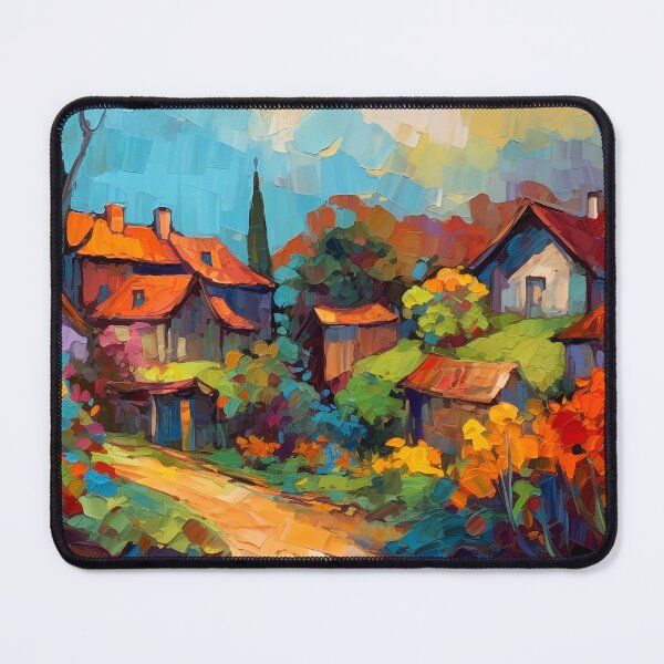 Item preview, Countryside village at sunset designed and sold by Art by Lilia.