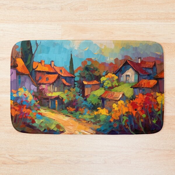 Item preview, Countryside village at sunset designed and sold by Art by Lilia.