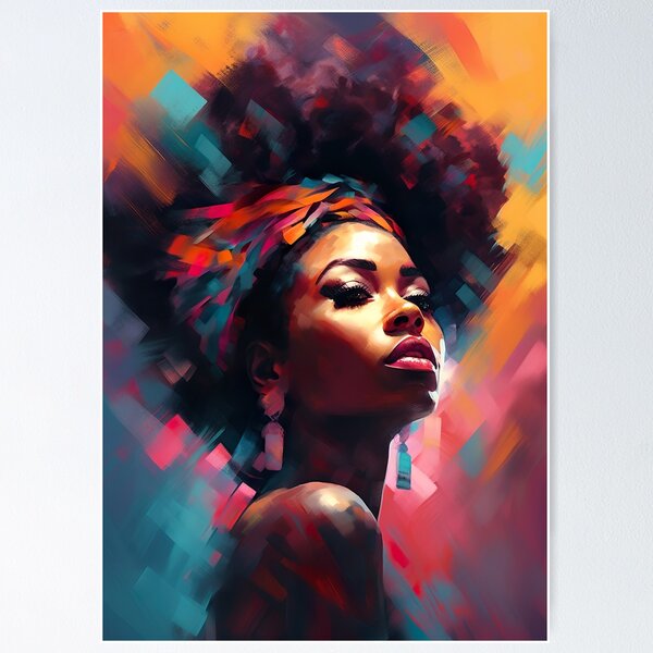Item preview, Afro American Woman Face designed and sold by AyrioArt.