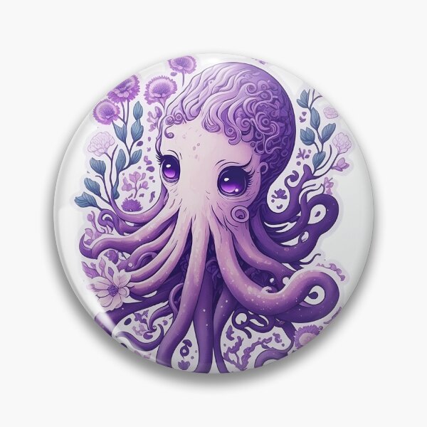 Item preview, Happy cute floral octopus designed and sold by Trendsecne.