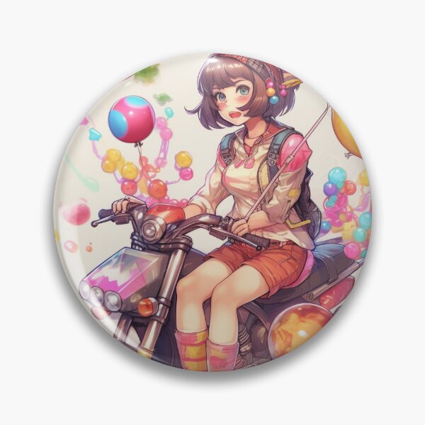 Item preview, Cute Biker Girl - Manga Style Niji designed and sold by Istarfal.