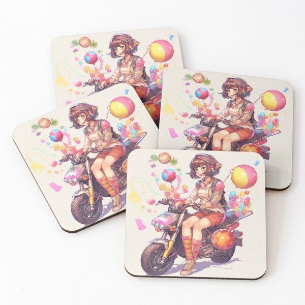 Item preview, Cute Biker Girl - Manga Style Niji designed and sold by Istarfal.