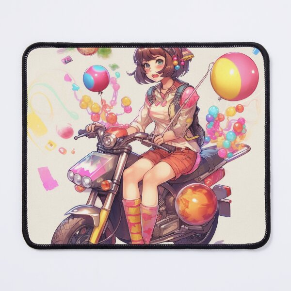 Item preview, Cute Biker Girl - Manga Style Niji designed and sold by Istarfal.