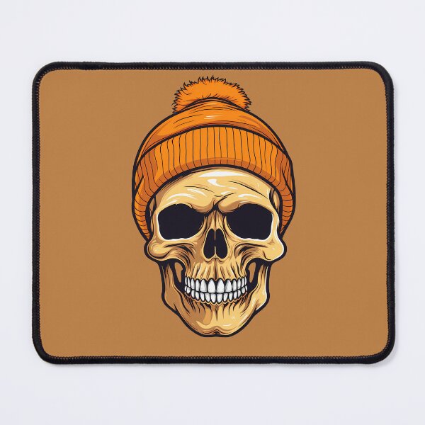 Item preview, Skull with an orange beanie designed and sold by MDCGraphics.