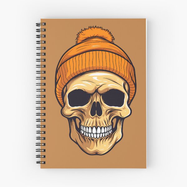 Item preview, Skull with an orange beanie designed and sold by MDCGraphics.