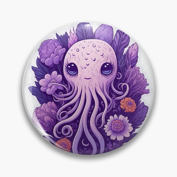 Item preview, Cute octopus purple floral designed and sold by Trendsecne.