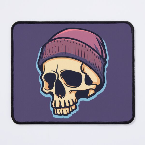 Item preview, Skull with a purple beanie designed and sold by MDCGraphics.