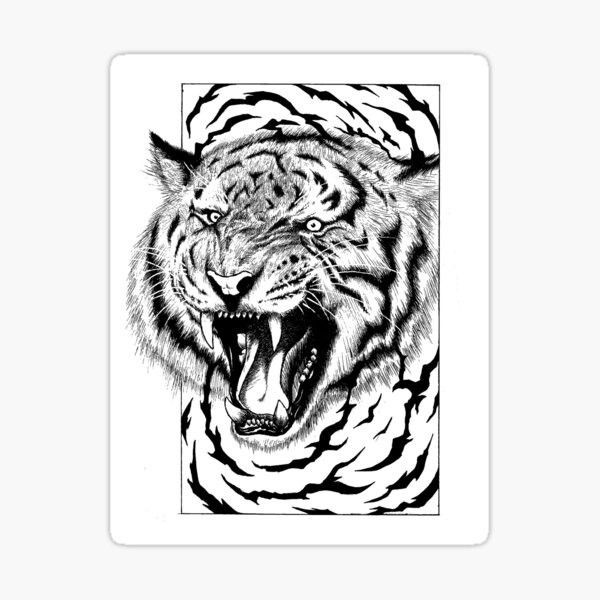 Tigre rugissant Sticker