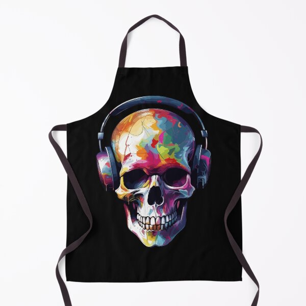 Item preview, Street Art Skull Headphones Skull Rainbow Colorful Skull Art designed and sold by BrobocopPrime.