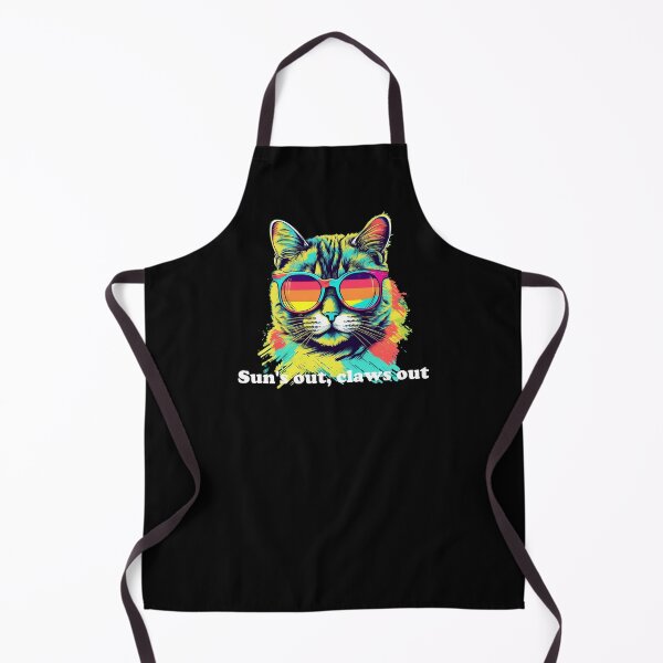 Item preview, Cute Cat with Sunglasses 'Sun's Out, Claws Out' white text designed and sold by SADStyleDesigns.