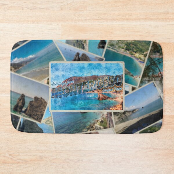 Item preview, Greetings from Monterosso al Mare in Cinque Terre Vintage style retro souvenir designed and sold by DeveloperProp0.