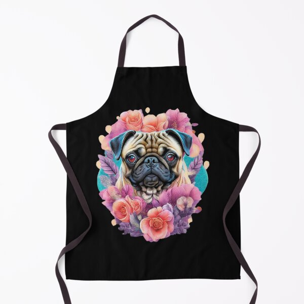 Item preview, Beautiful floral pug face  designed and sold by Creative Line Prints.