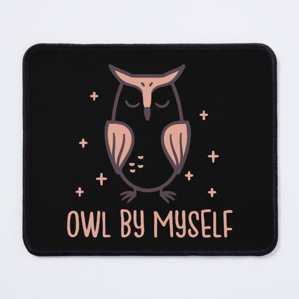 Item preview, Cute Owl By Myself with Sparkle Design designed and sold by TheBeesForYou.