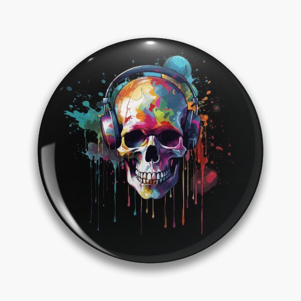 Item preview, Colorful Skull Paint Explosion Graffiti-Inspired Street Art designed and sold by BrobocopPrime.