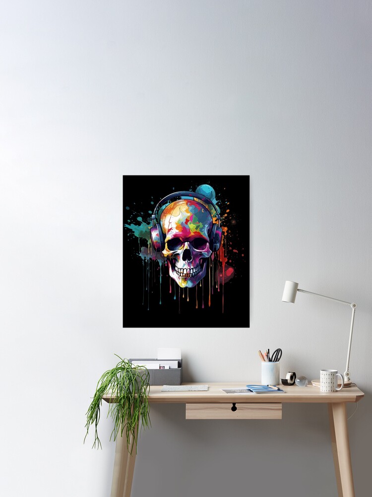 Oil Field Disaster skull painting Pop Art Street Art Graffiti