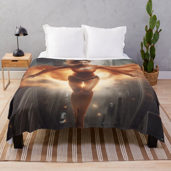 Item preview, Superhero Woman Flying Over New York City designed and sold by shevibe.