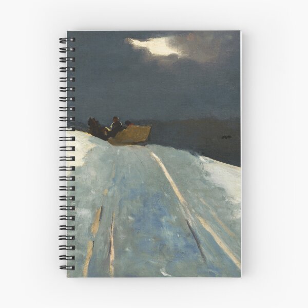 Item preview, Winslow Homer winter masterpiece The Sleigh Ride in the Moonlight landscape painting designed and sold by Jéanpaul  Ferro.