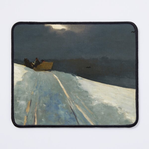 Item preview, Winslow Homer winter masterpiece The Sleigh Ride in the Moonlight landscape painting designed and sold by Jéanpaul  Ferro.