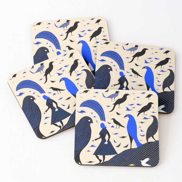 Item preview, Blue harmony: creative encounters between humans and birds designed and sold by NDArtistShop.