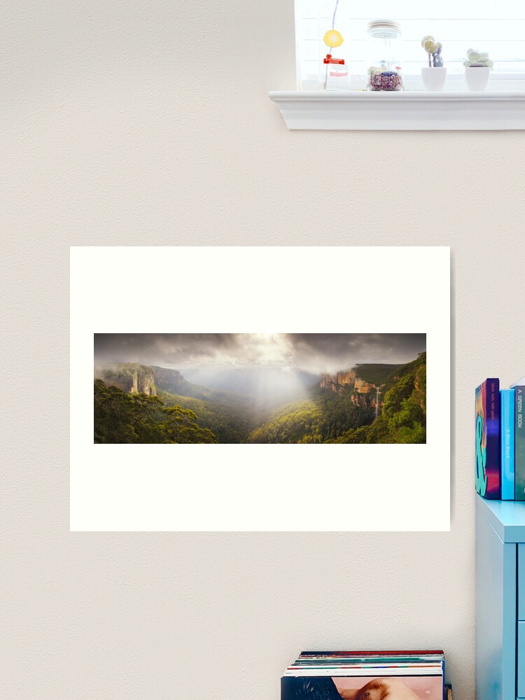 Art Print, Govetts Leap Awakens, Blue Mountains, New South Wales, Australia designed and sold by Michael Boniwell