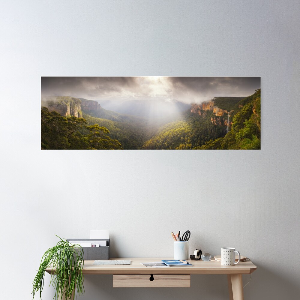 Govetts Leap Awakens, Blue Mountains, New South Wales, Australia Poster