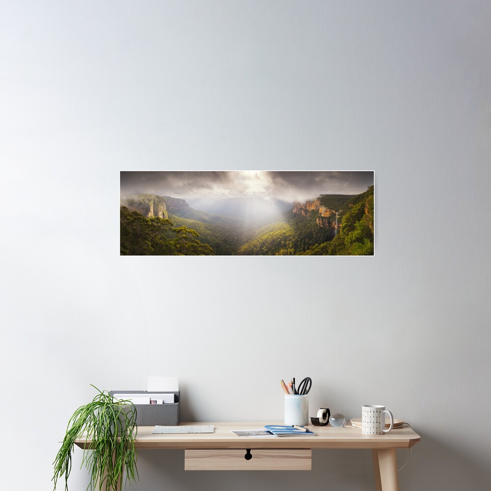 Govetts Leap Awakens, Blue Mountains, New South Wales, Australia Poster