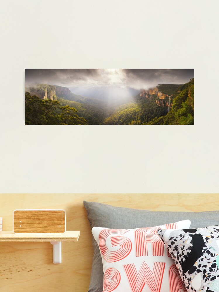 Thumbnail 2 of 3, Photographic Print, Govetts Leap Awakens, Blue Mountains, New South Wales, Australia designed and sold by Chockstone.