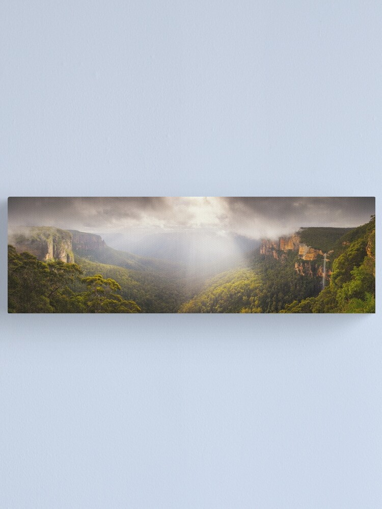Thumbnail 1 of 3, Canvas Print, Govetts Leap Awakens, Blue Mountains, New South Wales, Australia designed and sold by Chockstone.