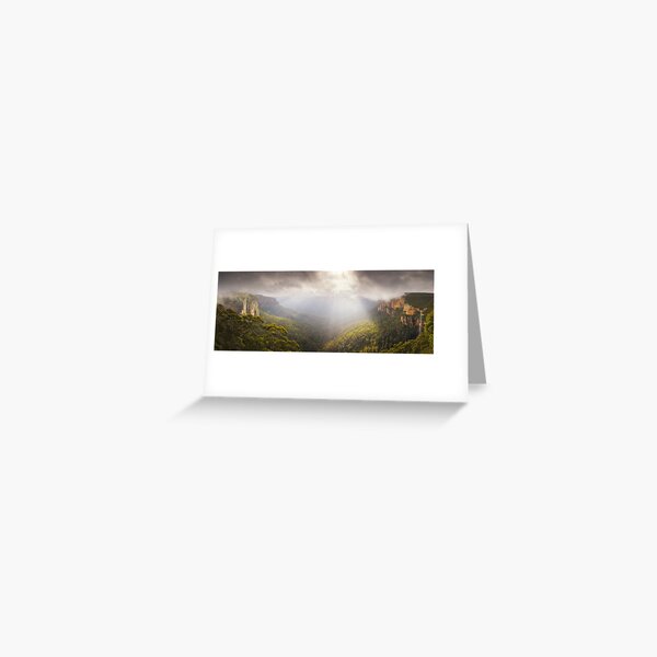 Govetts Leap Awakens, Blue Mountains, New South Wales, Australia Greeting Card