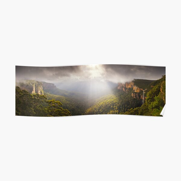 Govetts Leap Awakens, Blue Mountains, New South Wales, Australia Poster