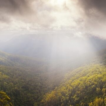Artwork thumbnail, Govetts Leap Awakens, Blue Mountains, New South Wales, Australia by Michael Boniwell