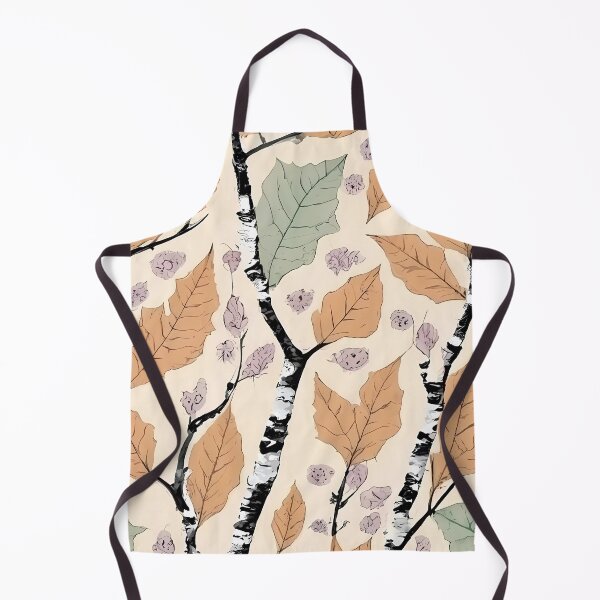 Item preview, The repeating pastel Birch leaves vintage-style pattern designed and sold by RicsArtistry.