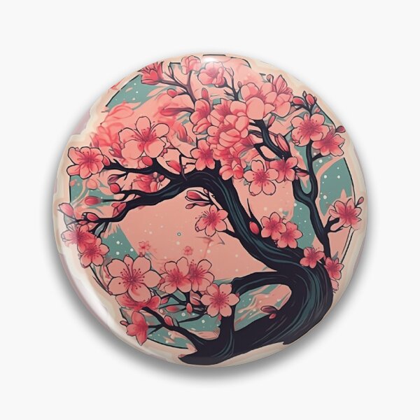 Item preview, Sakura Cherry Blossom tree night scene (illustration, digital art, clipart) designed and sold by tippyntweak.