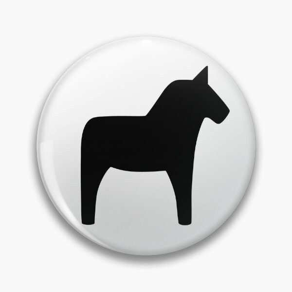 Item preview, Dala Horse black and white designed and sold by Corduroy9.