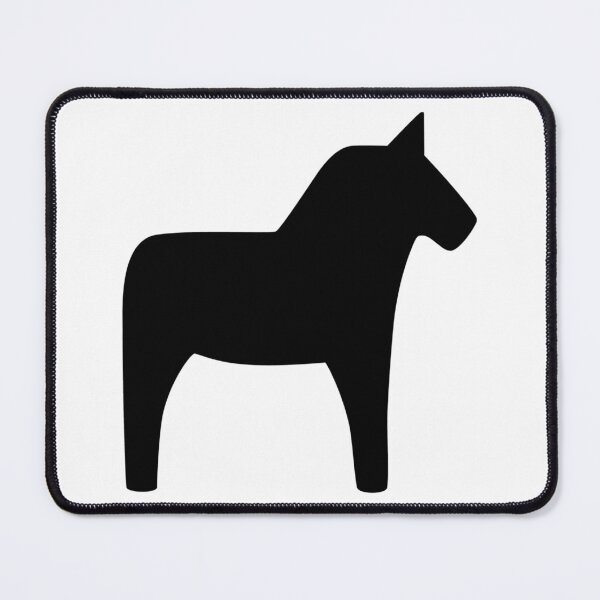 Item preview, Dala Horse black and white designed and sold by Corduroy9.