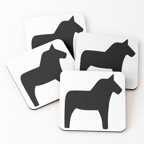 Item preview, Dala Horse black and white designed and sold by Corduroy9.