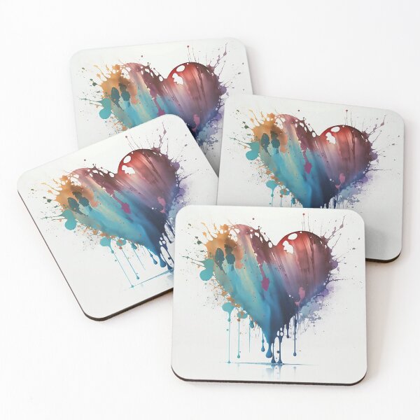 Artikelvorschau, Dripping Watercolor Heart entworfen und verkauft von StruckByLight.